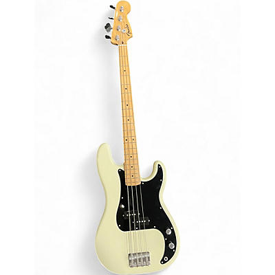 Used Fender Standard Precision Bass Olympic White Electric Bass Guitar