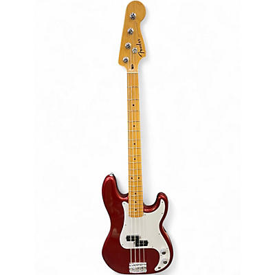Used Fender Standard Precision Bass Red Electric Bass Guitar