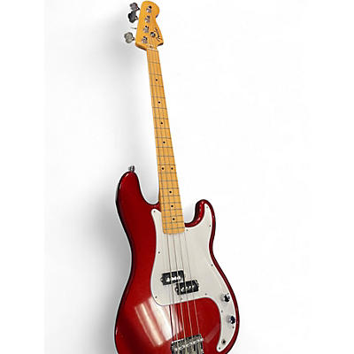 Used Fender Standard Precision Bass Red Sparkle Electric Bass Guitar