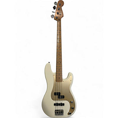 Used Fender Standard Precision Bass White Electric Bass Guitar