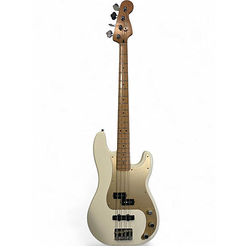 Used Fender Standard Precision Bass White Electric Bass Guitar White
