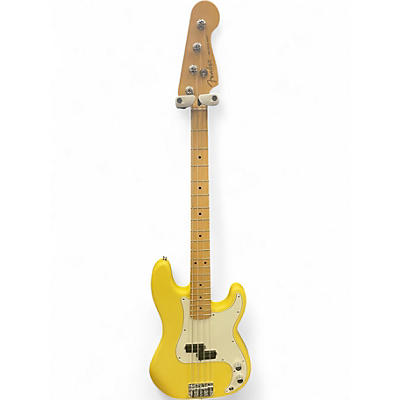 Used Fender Standard Precision Bass yellow Electric Bass Guitar
