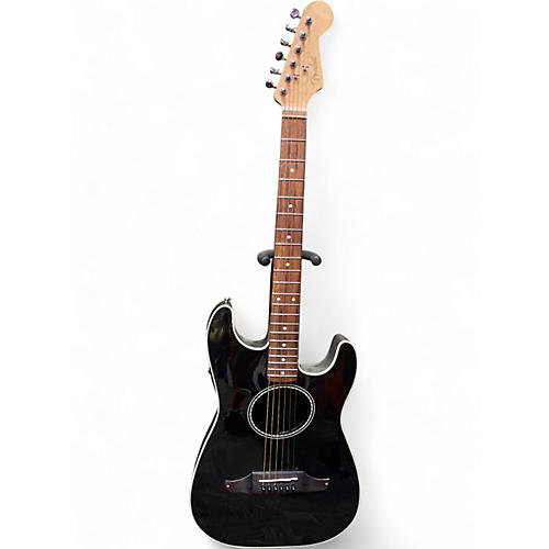 Used Fender Standard Stratacoustic Black Acoustic Electric Guitar Black