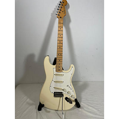 Fender Used Fender Standard Stratocaster Antique White Solid Body Electric Guitar