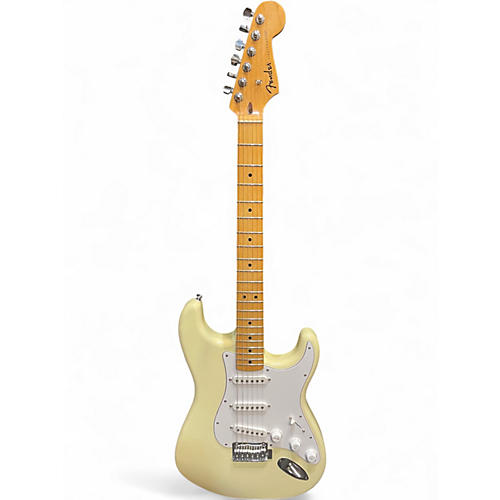 Used Fender Standard Stratocaster Antique White Solid Body Electric Guitar Antique White
