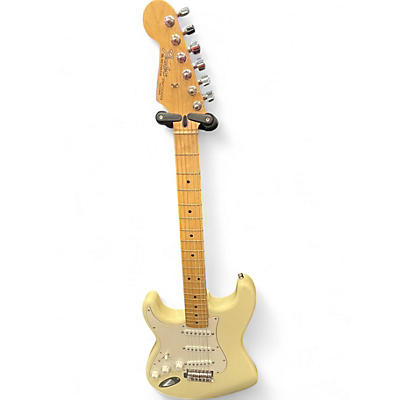 Used Fender Standard Stratocaster Antique White Solid Body Electric Guitar