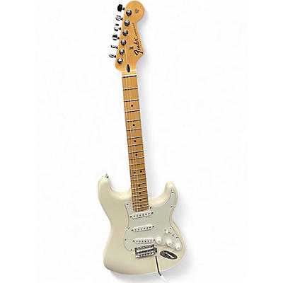 Used Fender Standard Stratocaster Antique White Solid Body Electric Guitar