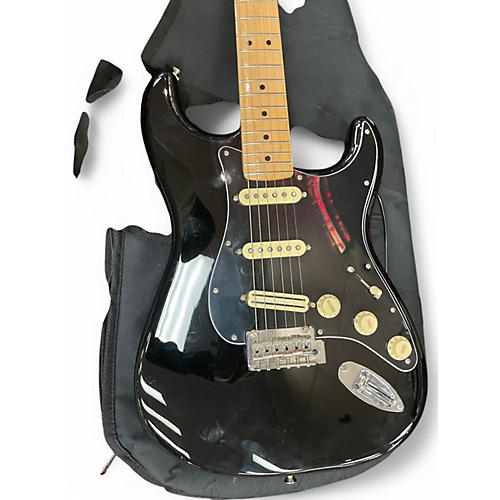 Used Fender Standard Stratocaster Black Solid Body Electric Guitar Black