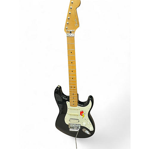 Used Fender Standard Stratocaster Black Solid Body Electric Guitar Black