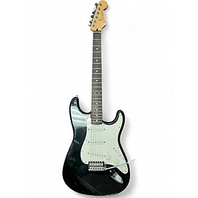 Used Fender Standard Stratocaster Black and White Solid Body Electric Guitar