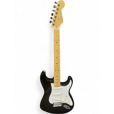 Used Fender Standard Stratocaster Black and White Solid Body Electric Guitar