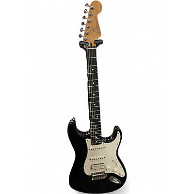 Used Fender Standard Stratocaster Black and White Solid Body Electric Guitar