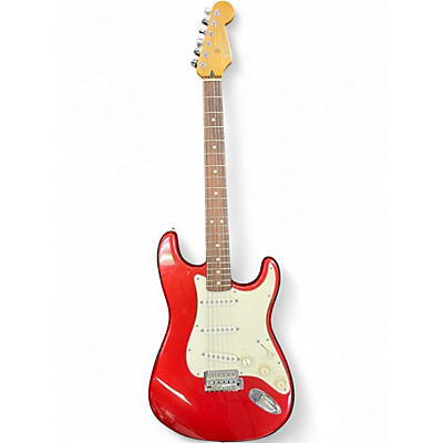 Used Fender Standard Stratocaster Candy Apple Red Metallic Solid Body Electric Guitar