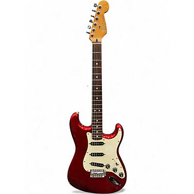 Used Fender Standard Stratocaster Candy Apple Red Metallic Solid Body Electric Guitar