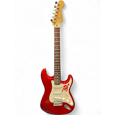 Used Fender Standard Stratocaster Candy Apple Red Solid Body Electric Guitar