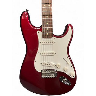Used Fender Standard Stratocaster Candy Apple Red Solid Body Electric Guitar