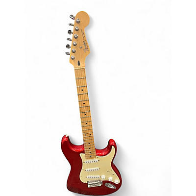Used Fender Standard Stratocaster Chrome Red Solid Body Electric Guitar