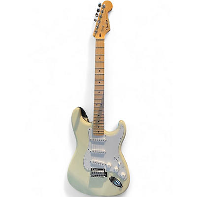 Used Fender Standard Stratocaster Cream Solid Body Electric Guitar