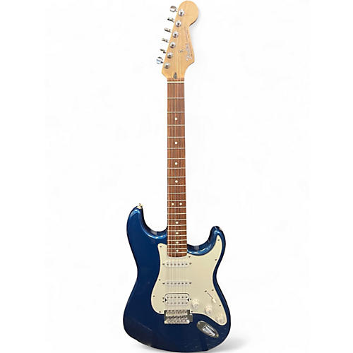 Used Fender Standard Stratocaster HSS Electron Blue Metallic Solid Body Electric Guitar Electron Blue Metallic