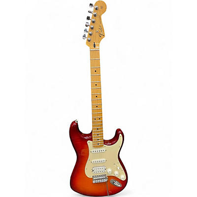 Used Fender Standard Stratocaster HSS Plus Top Aged Cherry Burst Solid Body Electric Guitar