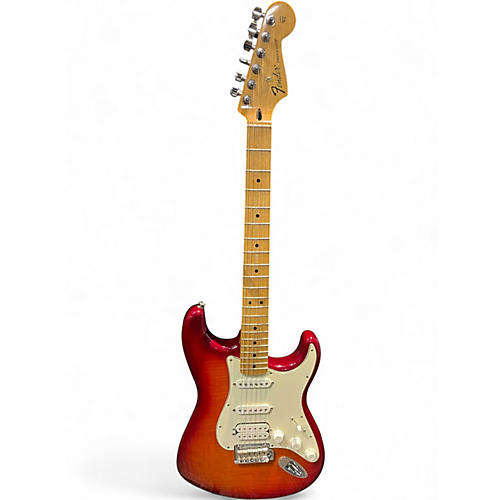 Used Fender Standard Stratocaster HSS Plus Top Cherry Sunburst Solid Body Electric Guitar Cherry Sunburst