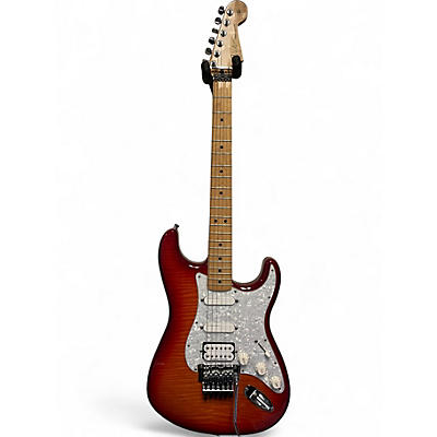 Used Fender Standard Stratocaster HSS Plus Top with Locking Tremolo Cherry Sunburst Solid Body Electric Guitar
