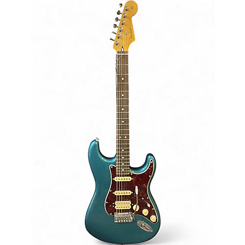 Used Fender Standard Stratocaster HSS Turquoise Solid Body Electric Guitar Turquoise
