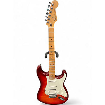 Used Fender Standard Stratocaster HSS aged cherry burst Solid Body Electric Guitar