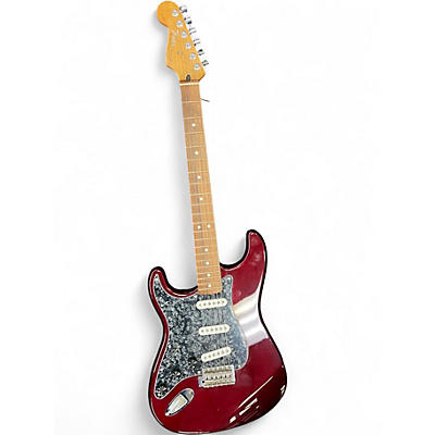 Used Fender Standard Stratocaster LH Midnight Wine Solid Body Electric Guitar