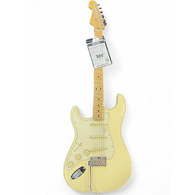 Used Fender Standard Stratocaster Left Handed Alpine White Electric Guitar