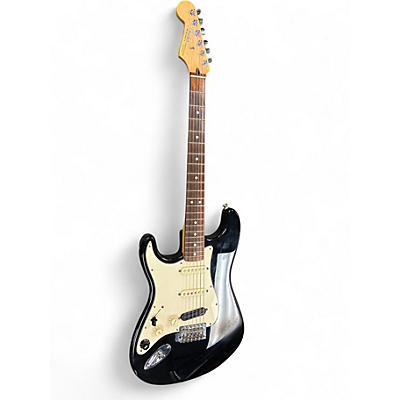 Used Fender Standard Stratocaster Left Handed Black Electric Guitar