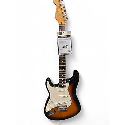 Used Fender Standard Stratocaster Left Handed Brown Sunburst Electric Guitar