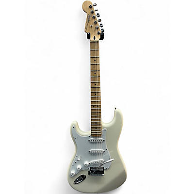 Used Fender Standard Stratocaster Left Handed White Electric Guitar