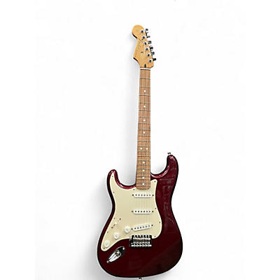 Used Fender Standard Stratocaster Left Handed Wine Red Electric Guitar