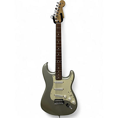 Used Fender Standard Stratocaster Metallic Silver Solid Body Electric Guitar