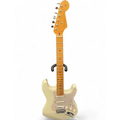 Used Fender Standard Stratocaster Olympic White Solid Body Electric Guitar