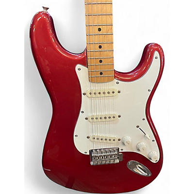 Used Fender Standard Stratocaster Orange Solid Body Electric Guitar