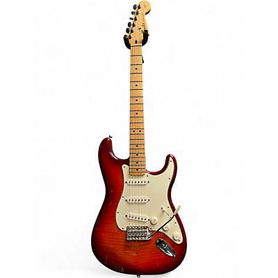 Used Fender Standard Stratocaster Plus Top AGED CHERRY BURST Solid Body Electric Guitar