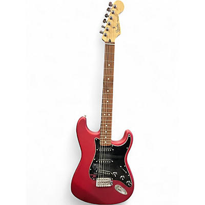 Used Fender Standard Stratocaster Satin Candy Apple Red Solid Body Electric Guitar
