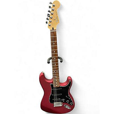 Used Fender Standard Stratocaster Satin Candy Apple Red Solid Body Electric Guitar