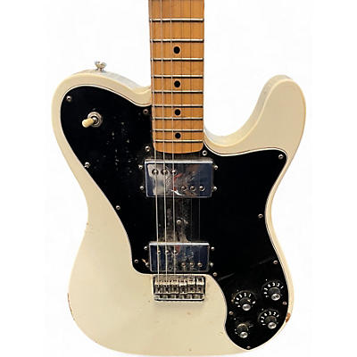 Used Fender Standard Telecaster Deluxe  Antique White Solid Body Electric Guitar