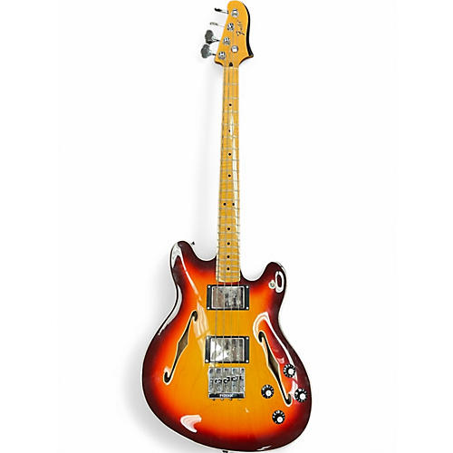 Used Fender Starcaster Electric Bass 3 Tone Sunburst Electric Bass Guitar 3 Tone Sunburst