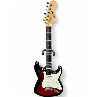 Used Fender Starcaster Stratocaster Red Burst Solid Body Electric Guitar