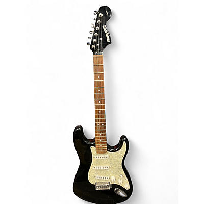 Used Fender Starcaster stratocaster galaxy black Solid Body Electric Guitar