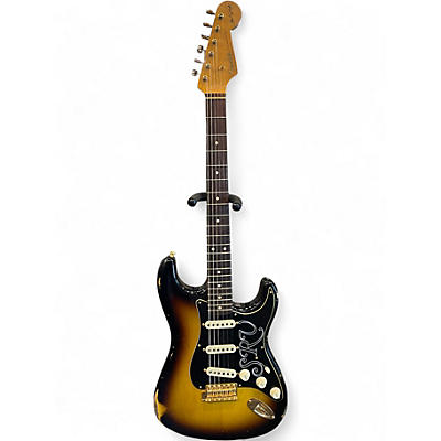 Used Fender Stevie Ray Vaughan Custom Shop Relic Sunburst Solid Body Electric Guitar