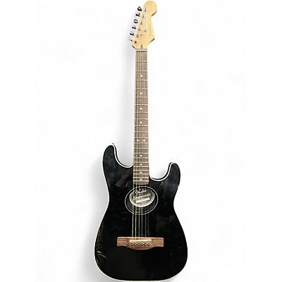 Used Fender Stratacoustic Black Acoustic Electric Guitar