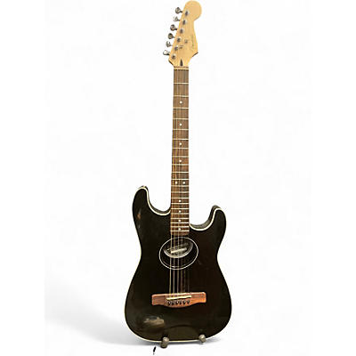 Used Fender Stratacoustic Black Acoustic Electric Guitar