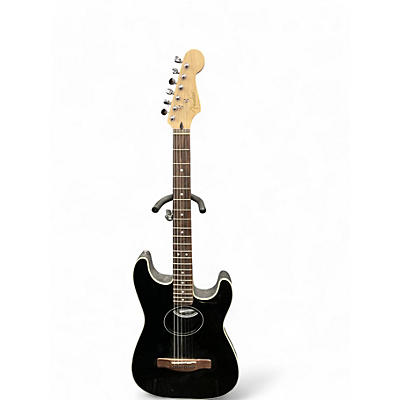 Used Fender Stratacoustic Black Acoustic Electric Guitar