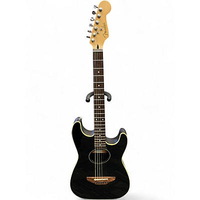 Used Fender Stratacoustic Black Acoustic Electric Guitar