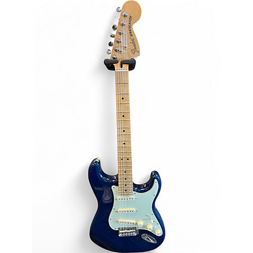 Used Fender Stratocaster Deluxe Blue Solid Body Electric Guitar Blue